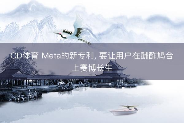 OD体育 Meta的新专利， 要让用户在酬酢鸠合上赛博长生