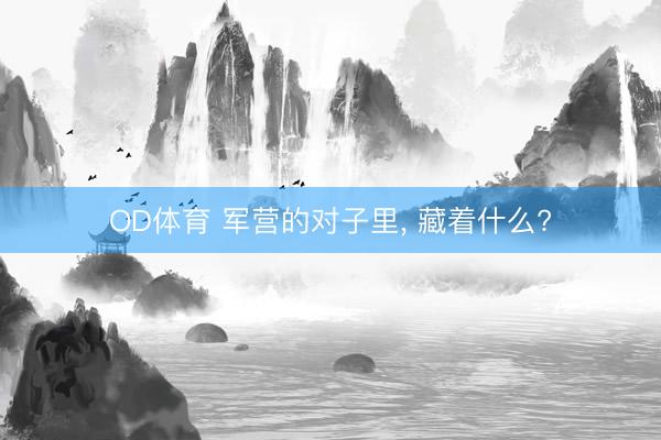 OD体育 军营的对子里， 藏着什么?