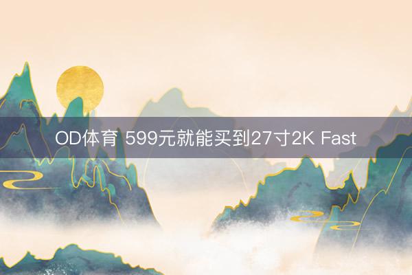 OD体育 599元就能买到27寸2K Fast